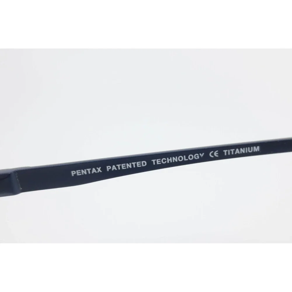 Pentax PX 905 Navy Blue Titanium Semi Rimless Rectangular Eyeglass Frames